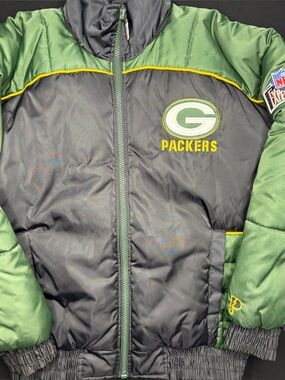 VTG NFL Pro Player Green Bay Packers Winter Jacket Coat Men’s Medium 90s